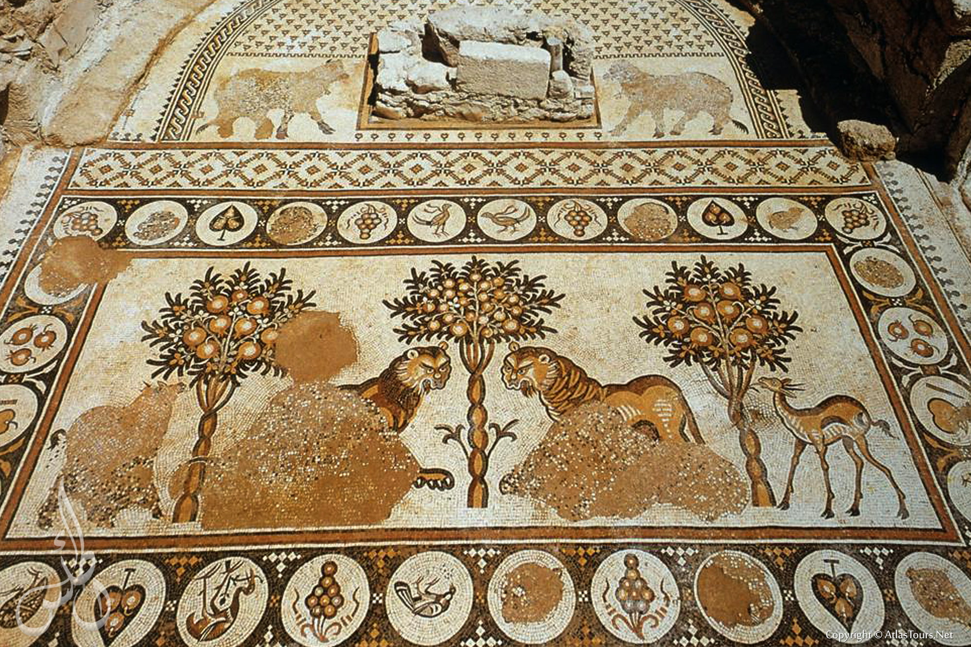 Byzantine mosaic heritage and stone ruins in Umm ar Rasas